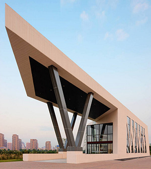 北科建嘉興創新園展示中心-鋁方通吊頂